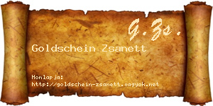Goldschein Zsanett névjegykártya